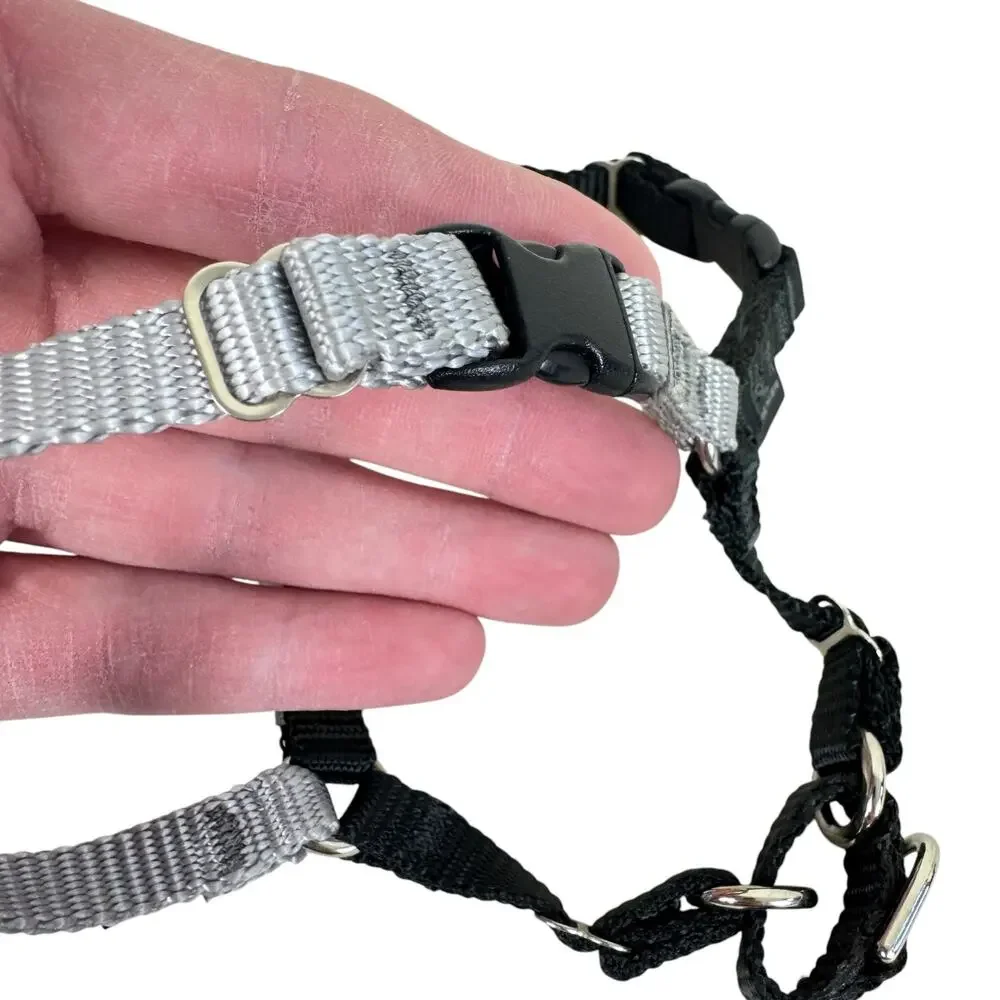 Premier Easy Walk Premier Black Gray‎ Silver Adjustable Dog Harness Size Small